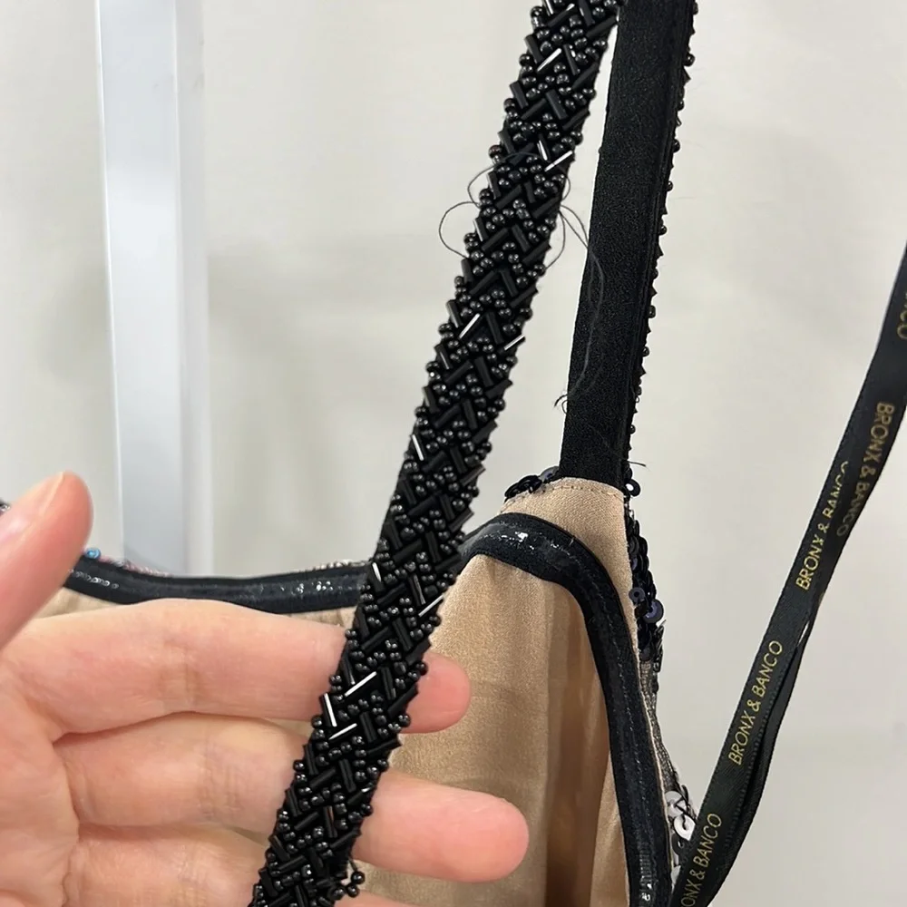 BRONX AND BANCO Dahlia Leona Embroidered Gown in Silver Multi - Picture 13 of 14